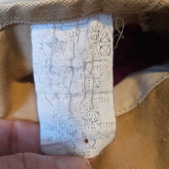 Vintage Carhartt Overalls Mens Sz 36 X 32 Tan Duck Bib Thrashed Grunge Union USA - Picture 12 of 13